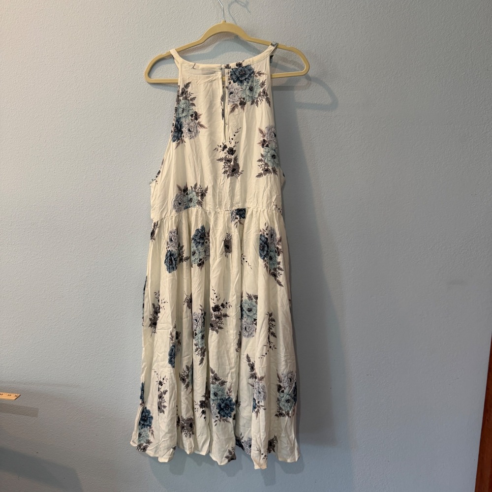 NEW Torrid Challis Floral High Low Halter Dress Plus Size Boho Feminine White 3X - Picture 6 of 14